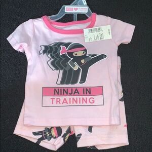 NWT girls Ninja in Training pajama short s…